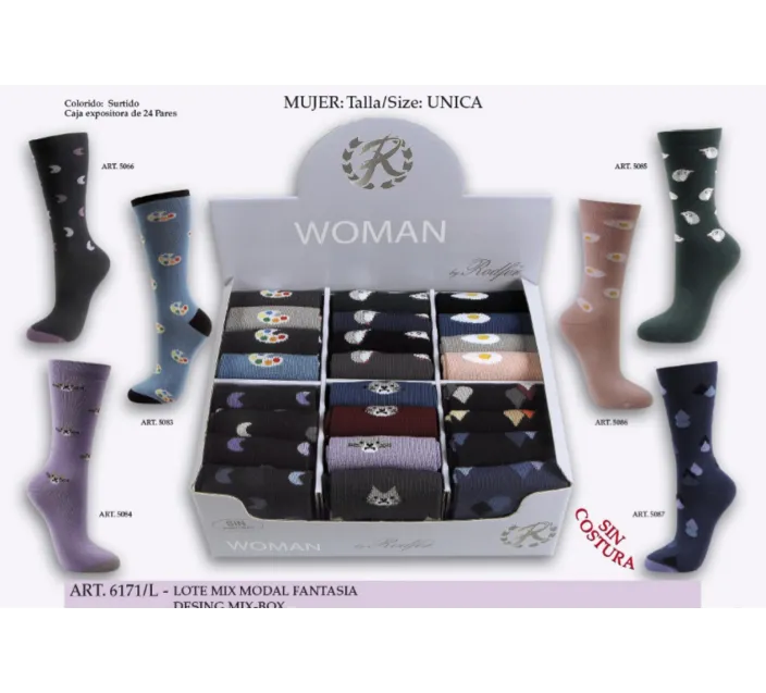 Calcetin Sra Modal Mix Fantasia